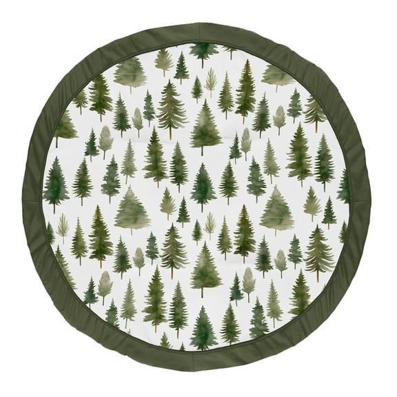 Sweet Jojo Designs Woodland Pine Tree Boy or Girl Gender Neutral Unisex Baby Tummy Time Play Mat