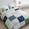 thumbnail image 1 of Sweet Jojo Designs Woodsy Navy Mint Grey Twin Bed Comforter Bedding Set, 1 of 6