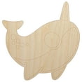 thumbnail image 1 of Sweet Kawaii Chibi Narwhal Wood Shape Unfinished Piece Cutout Craft DIY Projects - 6.25 Inch Size - 1/4 Inch Thick, 1 of 7