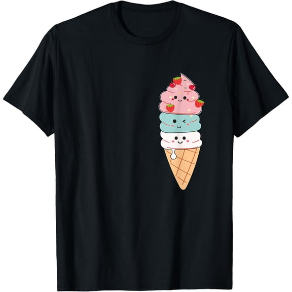 Sweet Kawaii Ice Cream Lovers Summer for boys girls Teens T-Shirt