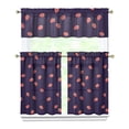 thumbnail image 1 of Sweet Kawaii Strawberry Curtains for Kitchen - 3 Piece Set with Valance, Semi-Sheer & Light Filtering, 1 of 5