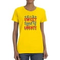 thumbnail image 1 of Sweet Land Of Liberty Banner T-Shirt Women -Image by Shutterstock, Female 5X-Large, 1 of 4