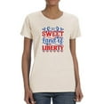 thumbnail image 1 of Sweet Land Of Liberty Banner T-Shirt Women -Image by Shutterstock, Female XX-Large, 1 of 4