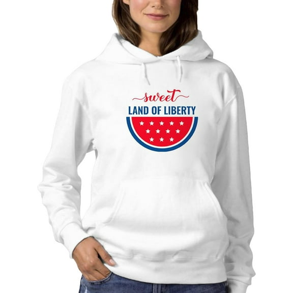 Sweet Land Of Liberty Melon Hoodie Women -Image by Shutterstock, Female x-Large