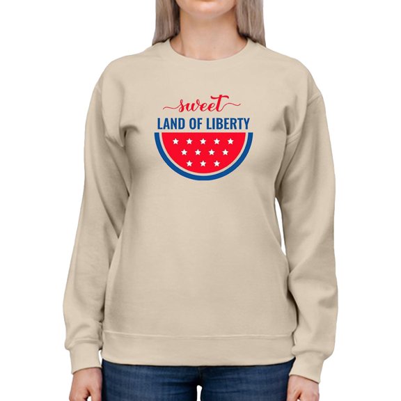 Sweet Land Of Liberty Melon Sweatshirt Women -Image by Shutterstock, Female XX-Large