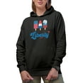thumbnail image 1 of Sweet Land of Liberty, 4th of July Gift, Black Hooded Sweatshirt or Hoodie, Small, 1 of 5