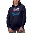 thumbnail image 1 of Sweet Land of Liberty, 4th of July Gift, Navy Blue Hooded Sweatshirt or Hoodie, 3XL, 1 of 5