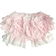 thumbnail image 1 of Sweet Layered Ruffled Lace Pumpkin Shorts for Women Girls Japanese Vintage Victorian Bowknot Bloomers Pant, 1 of 8