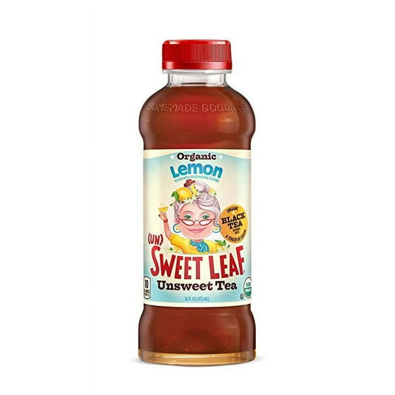 Sweet Leaf All Natural Lemon & Lime Unsweetened Tea 16 oz Plastic Bottles - Pack of 12