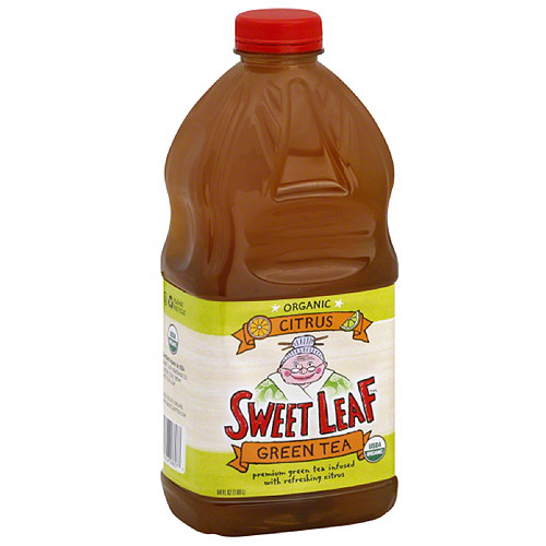 Sweet Leaf Organic Citrus Green Tea, 64 fl oz, (Pack of 8)