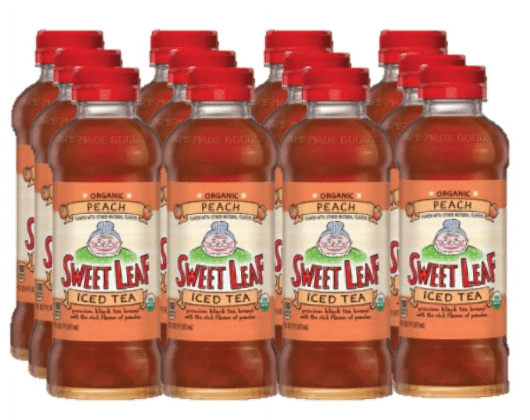 Sweet Leaf Organic Peach Iced Tea, 16 Fl Oz (Pack of 12)