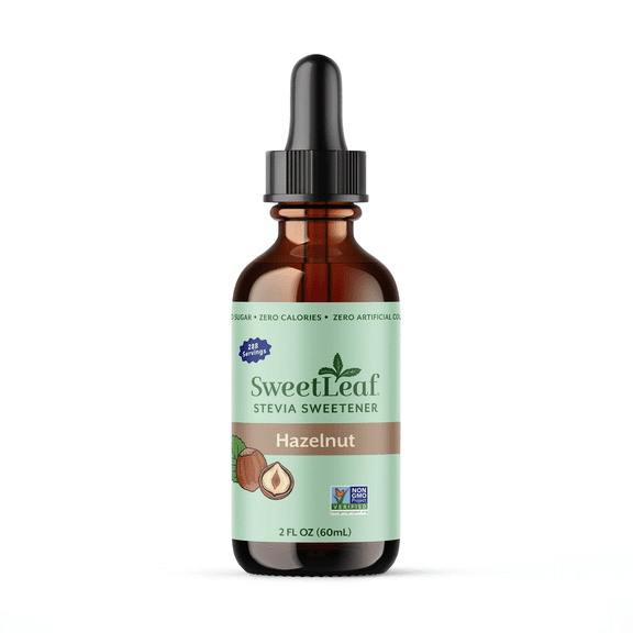 SweetLeaf Liquid Stevia Sweetener Hazelnut, 2 oz