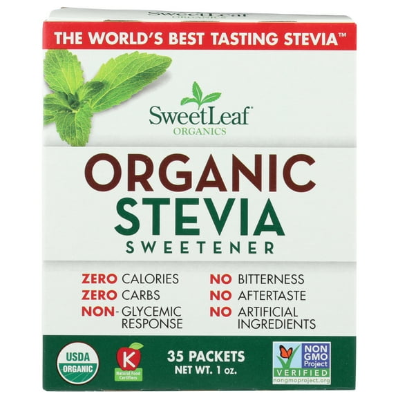 Sweet Leaf Sweetener Organic Stevia, 35 Count