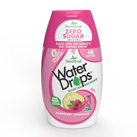 Sweet Leaf Water Drops - Raspberry Lemonade (1.62 oz) Squeezable Bottle - Liquid Water Enhancer