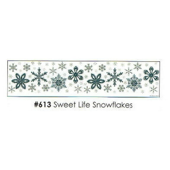Sweet Life Snowflakes 3 Strips Edible Frosting Photo Cake Border Decoration