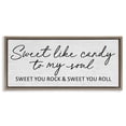 thumbnail image 1 of Sweet Like Candy Song Lyrics Brown Framed Floater Canvas Wall Art, design by Lettered and Lined, 1 of 10