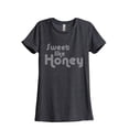 thumbnail image 1 of Sweet Like Honey Women's Fashion Relaxed T-Shirt Tee Charcoal Grey Small, 1 of 5