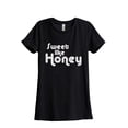 thumbnail image 1 of Sweet Like Honey Women's Fashion Relaxed T-Shirt Tee Heather Black 2X-Large, 1 of 5
