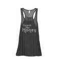 thumbnail image 1 of Sweet Like Honey Women's Fashion Sleeveless Flowy Racerback Tank Top Charcoal Grey Small, 1 of 5