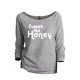 thumbnail image 1 of Sweet Like Honey Women's Fashion Slouchy 3/4 Sleeves Raglan Sweatshirt Sport Grey Small, 1 of 3