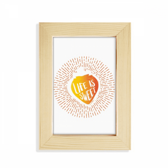 Sweet Line Strawberry Life Desktop Display Photo Frame Picture Art Painting 5x7 inch