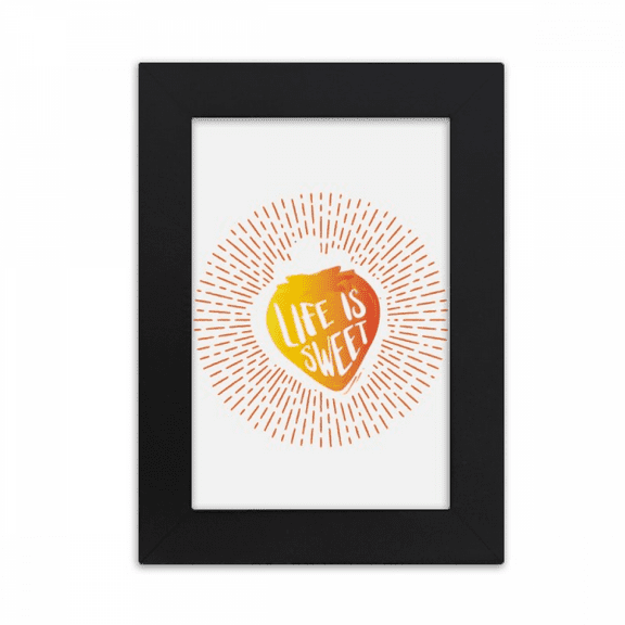 Sweet Line Strawberry Life Desktop Photo Frame Picture Display Art Painting Exhibit