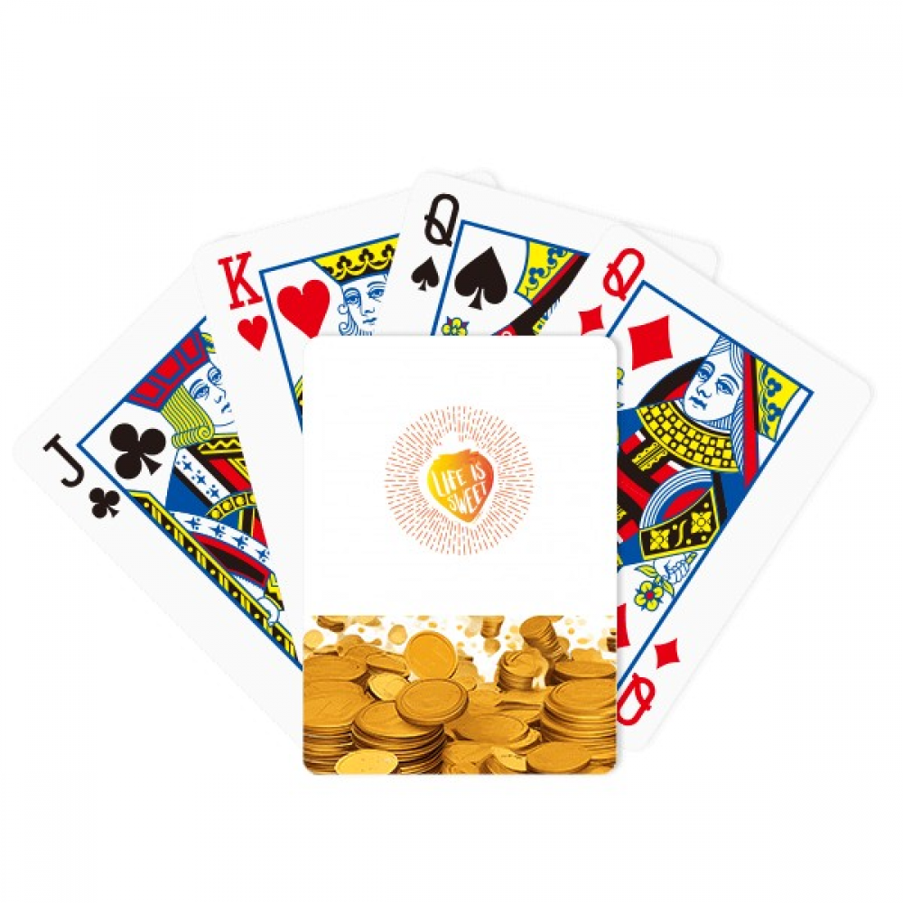 Sweet Line Strawberry Life Gold Playing Card Classic Game