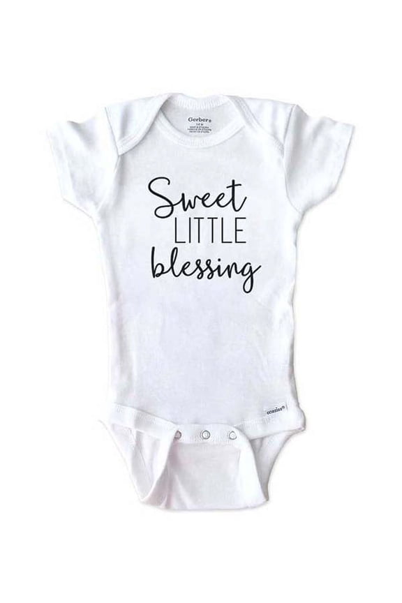 Sweet Little Blessing - surprise baby birth pregnancy announcement - White 3-6 Months