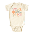 thumbnail image 1 of Sweet Little Peach Cute Baby Bodysuit Shirt Premium Custom Clothes Unisex Baby Gift for Mom Newborn 3-6m Natural, 1 of 1