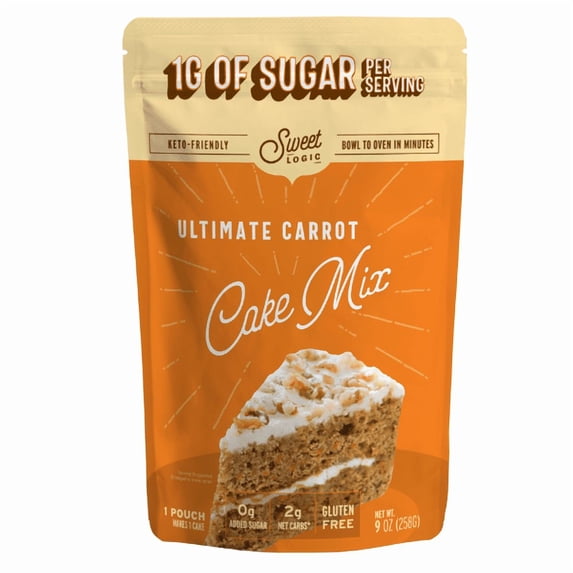 Sweet Logic Gluten Free Gut-Friendly Protein Carrot Cake Baking Mix, 1ct/9oz