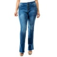 thumbnail image 1 of Sweet Look High Waisted Women's Plus Size Flared Bell Bottom Denim Jeans Pant, 1 of 6