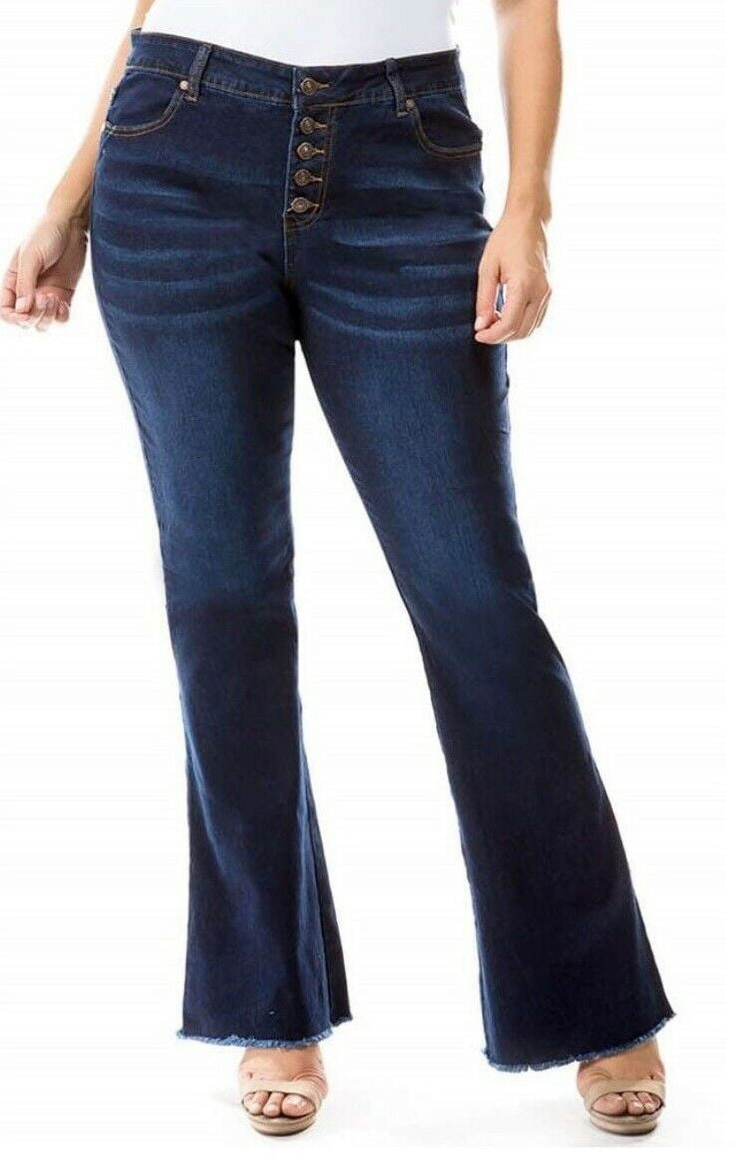 CIDER Women's High Waisted Bell Bottom Jeans - Stretchy Wide Leg Flare Denim Pants, Slim Fit, Retro Style For Casual Wear