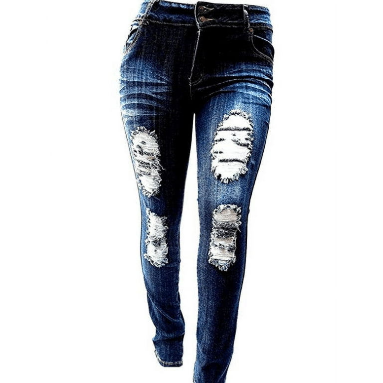 Sweet Look/Pasion/Studio Q/Womens Super Plus Size Ripped Destroy Denim  Distressed Skinny Jeans Pants Size-14 to 34