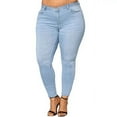 thumbnail image 1 of Sweet Look/Pasion/Studio Q/Womens Super Plus Size Ripped Destroy Denim Distressed Skinny Jeans Pants Size-14 to 34, 1 of 2
