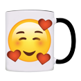 thumbnail image 1 of Sweet Love Face Text Image We send each other Coffee Mug-0167-Black, 1 of 3