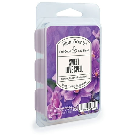 Sweet Love Spell Wax Melt, IllumiScents, Highly Fragrant Soy Blend, 2.5 oz (1-Pack)