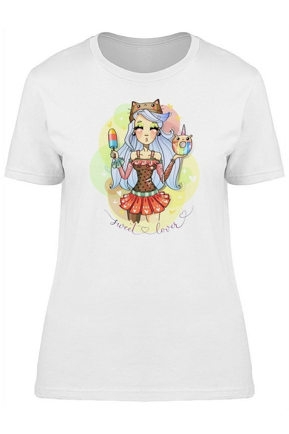 Sweet Lover Kawaii Fashion Lady Tee Women's -Image by Shutterstock
