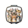 thumbnail image 1 of Sweet Manx Cats Travel Makeup Handbag Purse Small Pocket Compact Mirror, 1 of 7