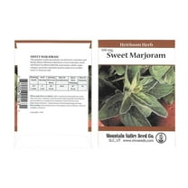Sweet Marjoram Herb Garden Seeds - 500 mg Packet - Non-GMO, Heirloom Culinary Herbal Gardening Seeds - Annual
