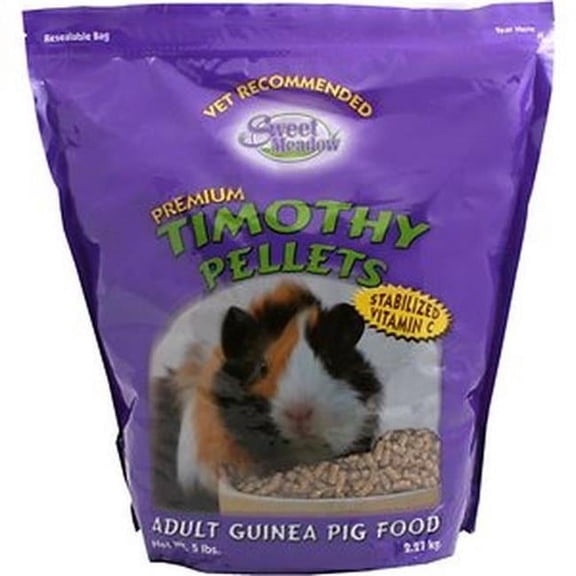 Sweet Meadow Farm 688536 5 lbs Premium Timothy Pellets Adult Guinea Pig Food - 6 Count