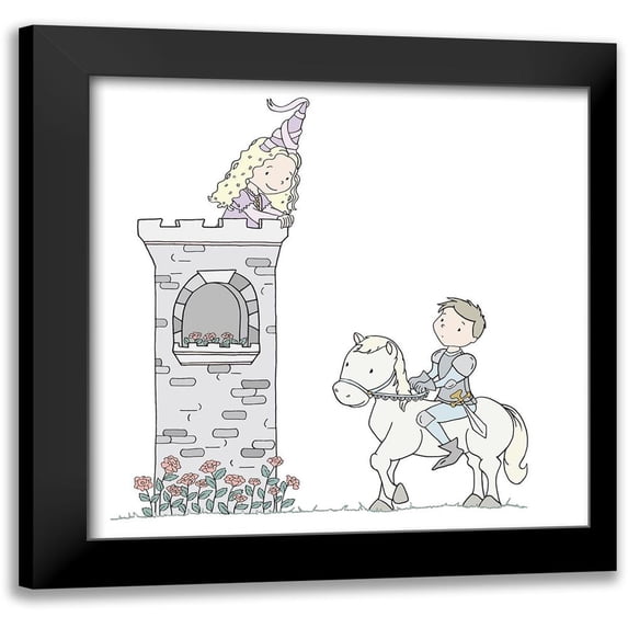 Sweet Melody Designs 12x12 Black Modern Framed Museum Art Print Titled - Princess Royal Rescue