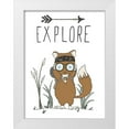 thumbnail image 1 of Sweet Melody Designs 12x14 White Modern Wood Framed Museum Art Print Titled - Fox Explore, 1 of 4