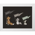 thumbnail image 1 of Sweet Melody Designs 14x12 White Modern Wood Framed Museum Art Print Titled - Woodland Flag March, 1 of 4