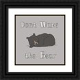 thumbnail image 1 of Sweet Melody Designs 15x15 Black Ornate Wood Framed with Double Matting Museum Art Print Titled - Dont Wake The Bear, 1 of 4