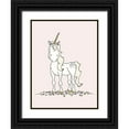thumbnail image 1 of Sweet Melody Designs 15x18 Black Ornate Wood Framed with Double Matting Museum Art Print Titled - Unicorn, 1 of 4