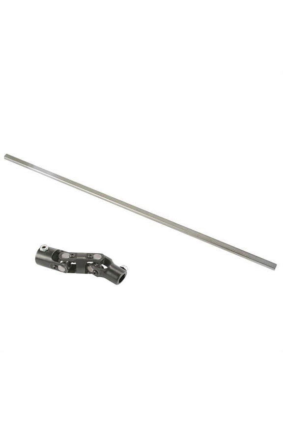 Double Steering U-Joint with  DD Ends and 36 3/4 DD Steering Shaft, Forged Steel Construction with 70 Operating Angle, Tight Tolerance Machining