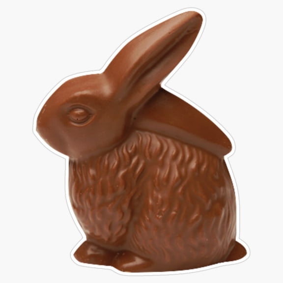 Sweet Milk Chocolate Bunny Easter Holiday Cocoa Confectionery Candy Decal For Kids Bottle Sticker