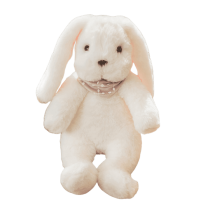 Sweet Mu Cheng - Simulation Rabbit Plush Toy -13.8 'Cute Scarf Long Eared Rabbit Stuffed Animal Plush Toy, Suitable for Accompanying Children's Birthday Gifts, Cute Plush Toy