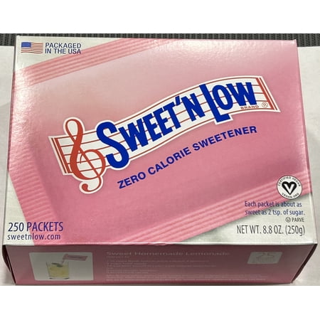 Sweet'N Low Zero Calorie Sweetener 250-Count, 8.8 oz Box (Pack of 5)