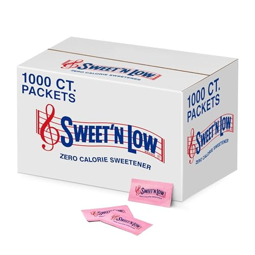 Sweet'N Low Zero Calorie Sweetener Packets, 1000 Ct, Kosher & Gluten